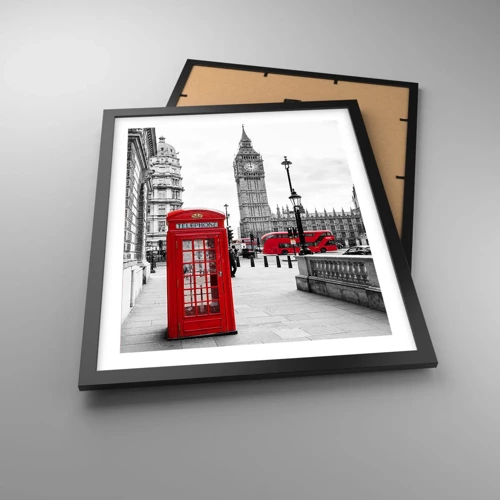 Poster in cornice nera - Indubbiamente Londra - 40x50 cm