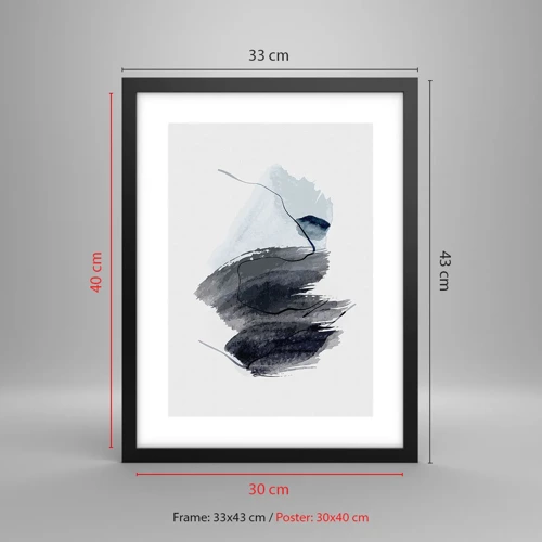 Poster in cornice nera - Intensità e movimento - 30x40 cm