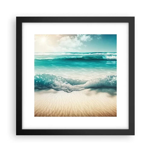 Poster in cornice nera - La calma dell'oceano - 30x30 cm