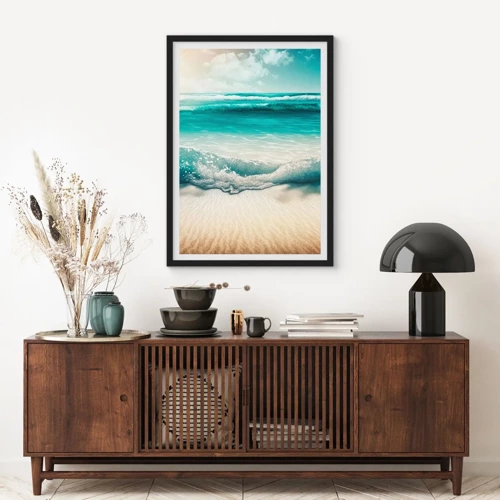 Poster in cornice nera - La calma dell'oceano - 50x70 cm