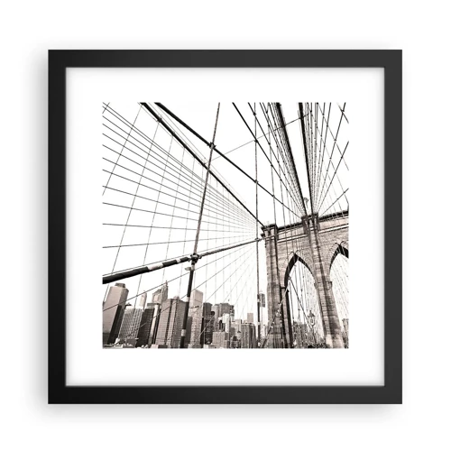 Poster in cornice nera - La cattedrale di New York - 30x30 cm