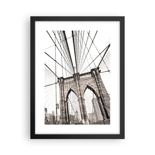 Poster in cornice nera - La cattedrale di New York - 30x40 cm