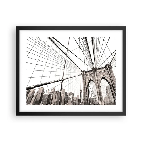 Poster in cornice nera - La cattedrale di New York - 50x40 cm