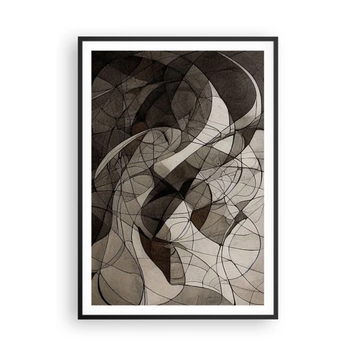 Poster in cornice nera - La circolazione dei colori della terra - 70x100 cm