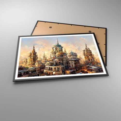 Poster in cornice nera - La città delle città - 100x70 cm