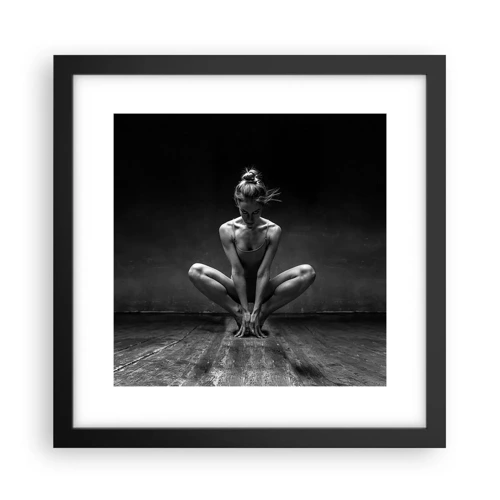 Poster in cornice nera - La concentrazione dell'energia della danza - 30x30 cm