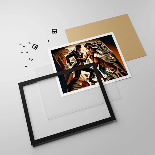 Poster in cornice nera - La danza della passione - 40x30 cm