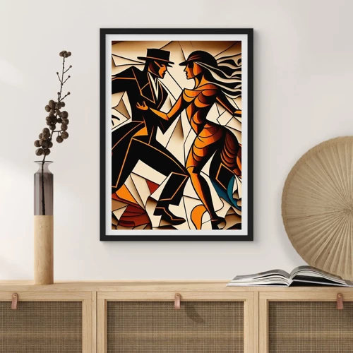 Poster in cornice nera - La danza della passione - 50x70 cm