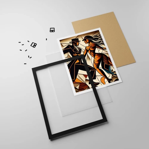 Poster in cornice nera - La danza della passione - 61x91 cm