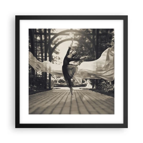 Poster in cornice nera - La danza dello spirito del giardino - 40x40 cm