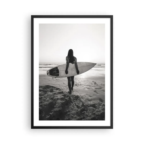 Poster in cornice nera - La figlia dell'onda marina - 50x70 cm