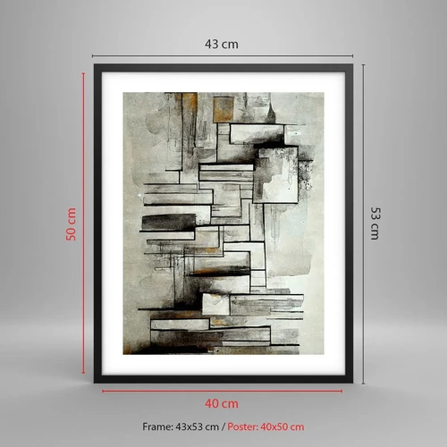 Poster in cornice nera - La forza della semplicità - 40x50 cm