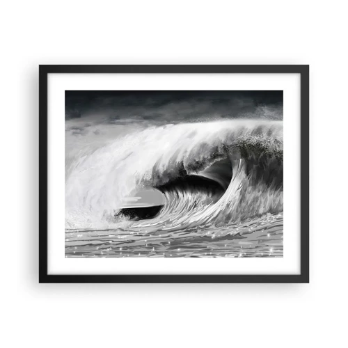 Poster in cornice nera - La furia dell'oceano - 50x40 cm