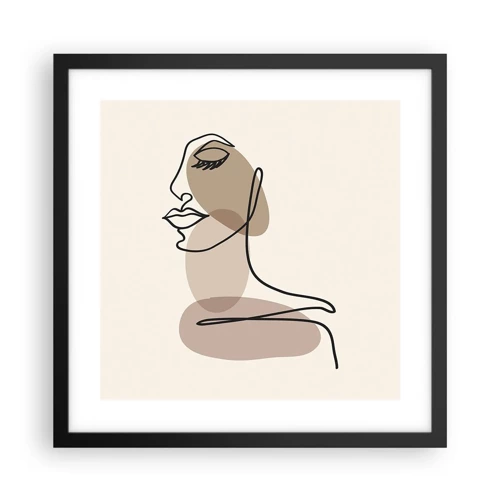 Poster in cornice nera - La linea sicura della bellezza - 40x40 cm