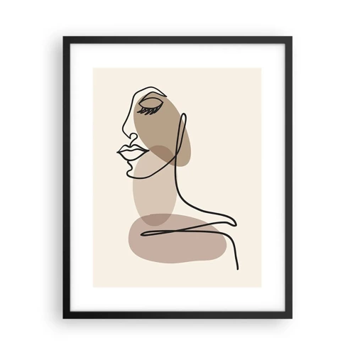 Poster in cornice nera - La linea sicura della bellezza - 40x50 cm