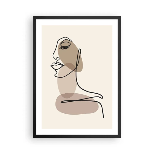 Poster in cornice nera - La linea sicura della bellezza - 50x70 cm