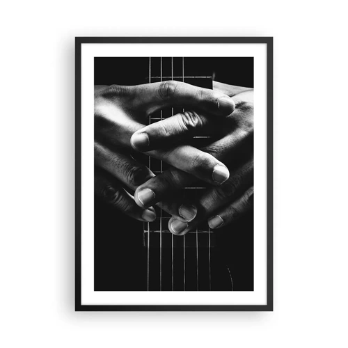 Poster in cornice nera - La preghiera dell'artista - 50x70 cm
