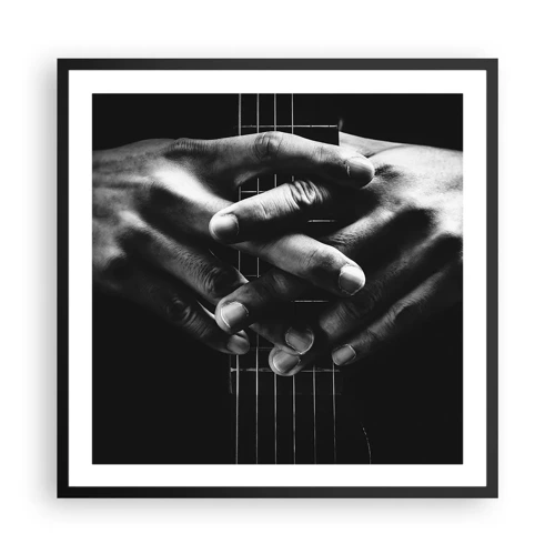 Poster in cornice nera - La preghiera dell'artista - 60x60 cm