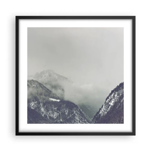 Poster in cornice nera - La valle delle nebbie - 50x50 cm