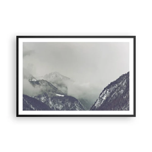 Poster in cornice nera - La valle delle nebbie - 91x61 cm