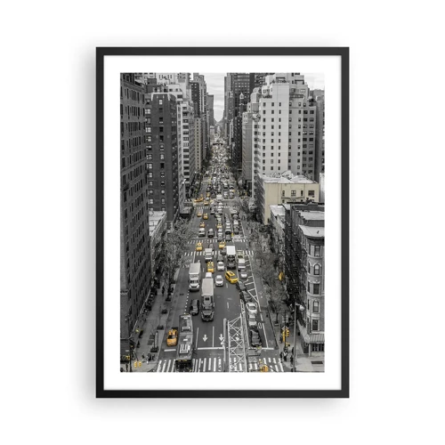 Poster in cornice nera - La vita a New York - 50x70 cm