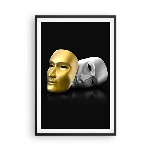 Poster in cornice nera - La vita è teatro - 61x91 cm