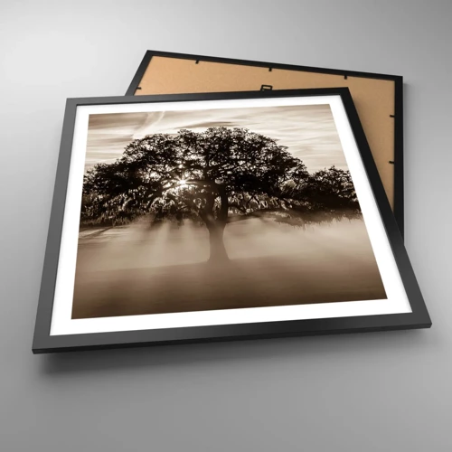 Poster in cornice nera - L'albero delle sole buone notizie - 50x50 cm