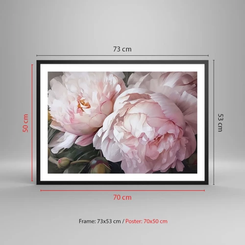 Poster in cornice nera - L'attimo della fioritura - 70x50 cm