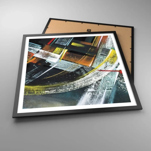 Poster in cornice nera - L'energia del movimento - 60x60 cm