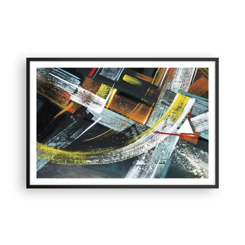 Poster in cornice nera - L'energia del movimento - 91x61 cm