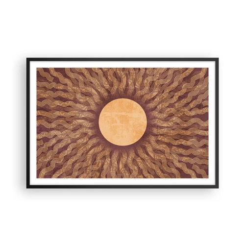 Poster in cornice nera - L'icona del sole - 91x61 cm