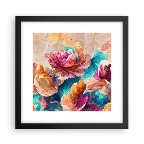 Poster in cornice nera - Lo splendore colorato del bouquet - 30x30 cm