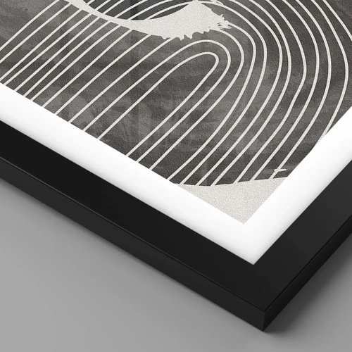 Poster in cornice nera - L'ovale vittorioso - 30x30 cm