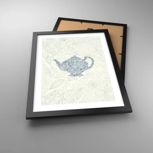 Poster in cornice nera - Magia del tè - 30x40 cm