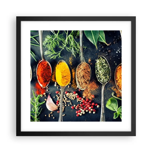 Poster in cornice nera - Magie gastronomiche - 40x40 cm