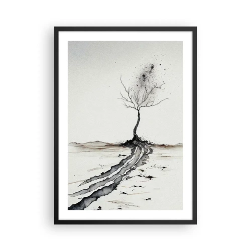 Poster in cornice nera - Malinconia invernale - 50x70 cm