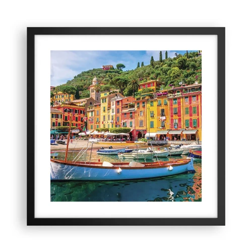 Poster in cornice nera - Mattino italiano - 40x40 cm