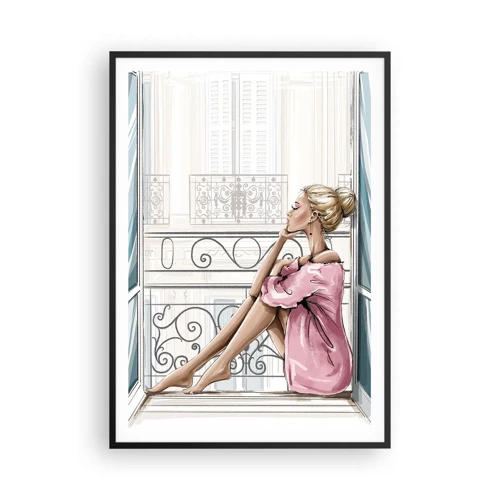 Poster in cornice nera - Mattino parigino - 70x100 cm