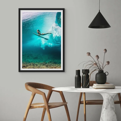 Poster in cornice nera - Mondo subacqueo - 40x50 cm