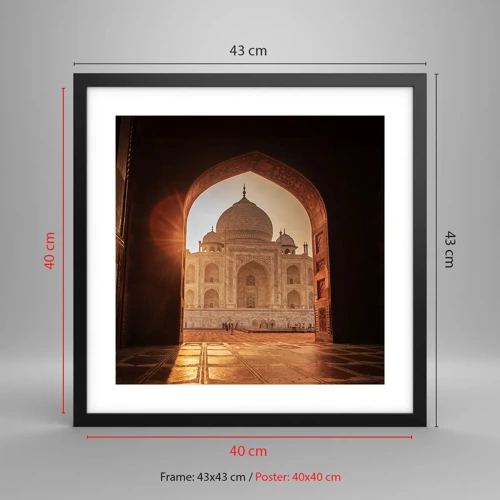 Poster in cornice nera - Monumento all'amore ultraterreno - 40x40 cm