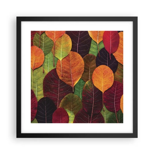 Poster in cornice nera - Mosaico autunnale - 40x40 cm