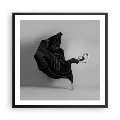 Poster in cornice nera - Musica alata - 60x60 cm