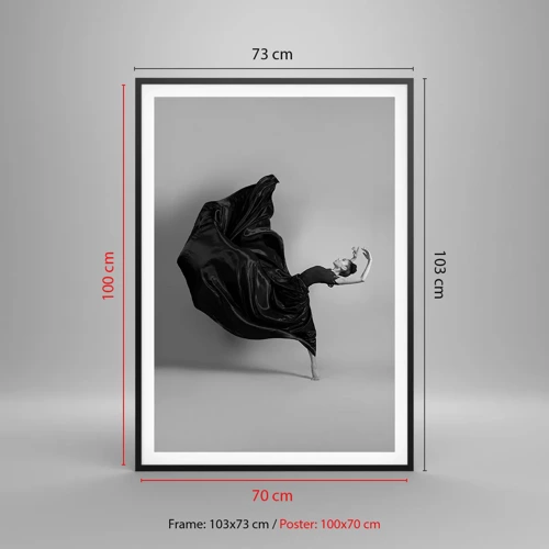 Poster in cornice nera - Musica alata - 70x100 cm