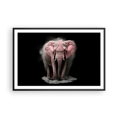 Poster in cornice nera - Non pensare all'elefante rosa! - 91x61 cm