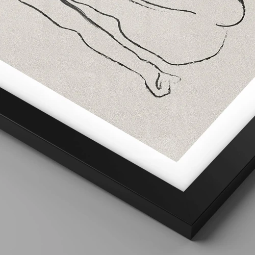 Poster in cornice nera - Nudo di ragazza - 40x40 cm