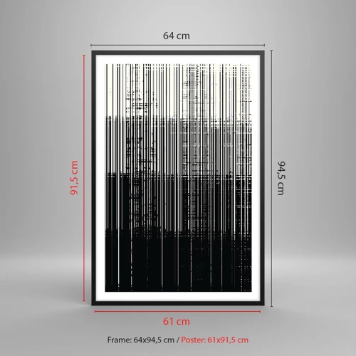 Poster in cornice nera - Onde e vibrazioni - 61x91 cm