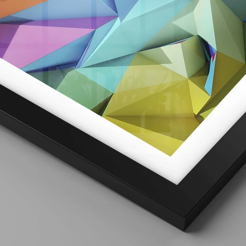 Poster in cornice nera - Origami arcobaleno - 61x91 cm