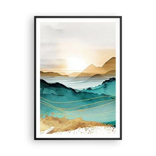 Poster in cornice nera - Paesaggio ai confini dell'astrazione - 70x100 cm