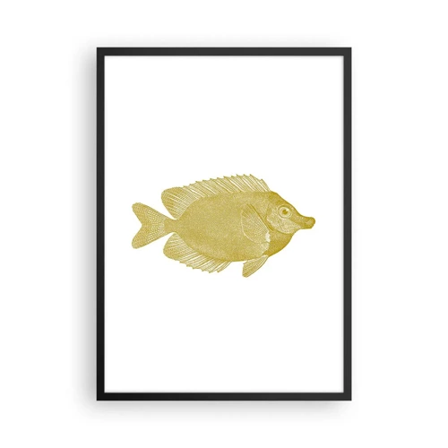 Poster in cornice nera - Pesce e basta - 50x70 cm