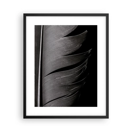 Poster in cornice nera - Piuma: struttura meravigliosa - 40x50 cm